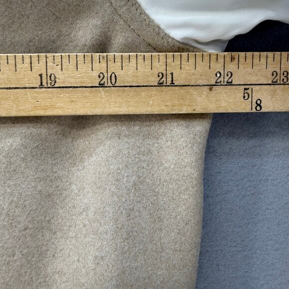 True Religion Jacket Women's XL Tan White True Varsity Jacket Retro 50s 60s NWT - Picture 9 of 11